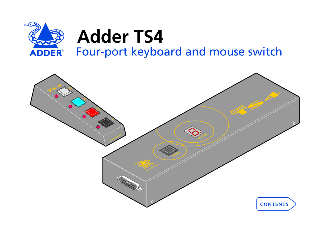 Adder Technology Adder TS4 manual 