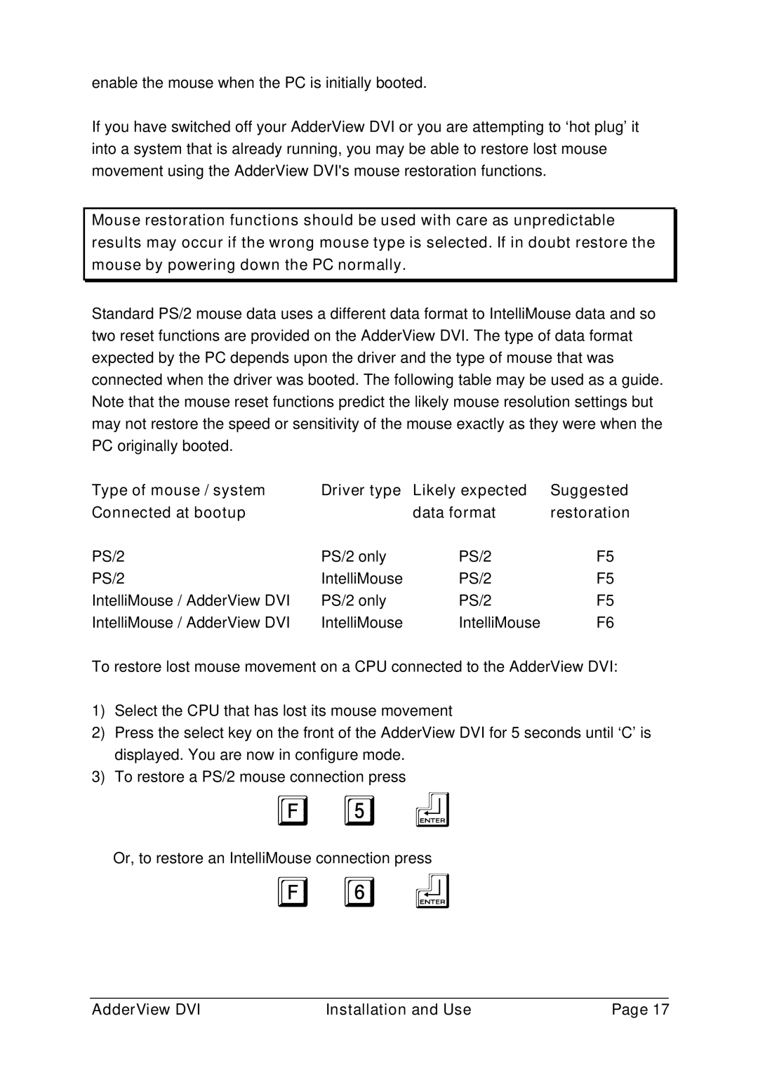 Adder Technology AV4DVI manual AdderView DVI Installation and Use 