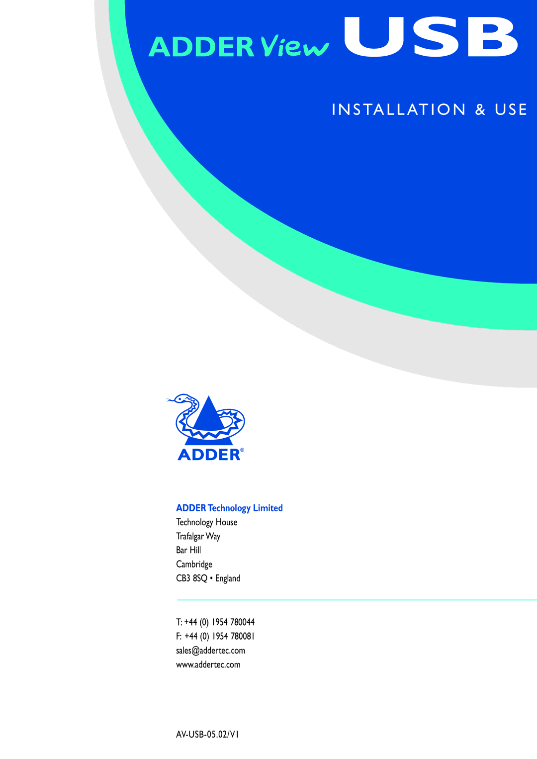 Adder Technology RC1 manual S Ta L L At I O N & U S E 