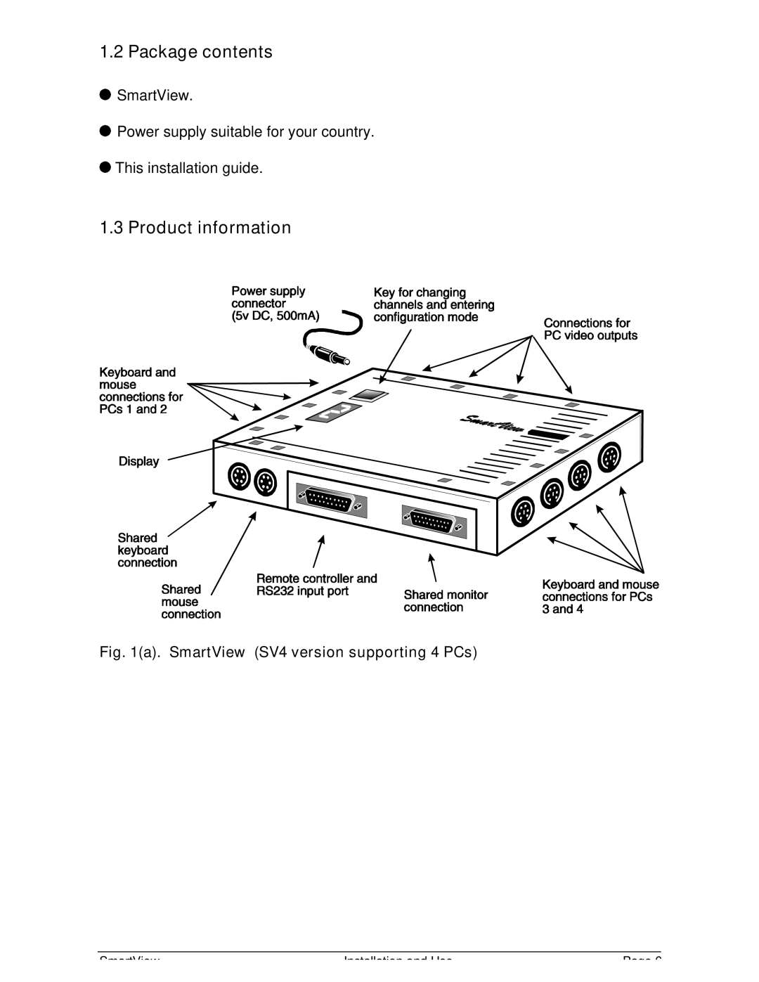 Adder Technology SV2, SV4 manual Package contents, Product information 