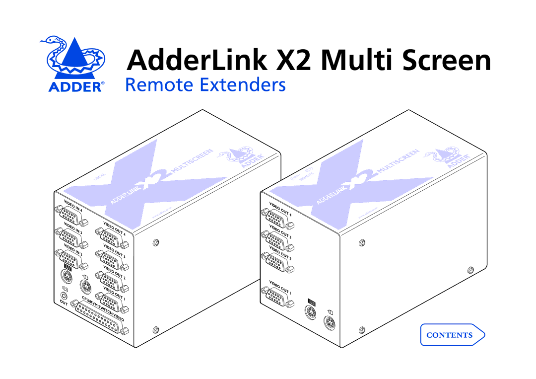 Adder Technology manual AdderLink X2 Multi Screen,  