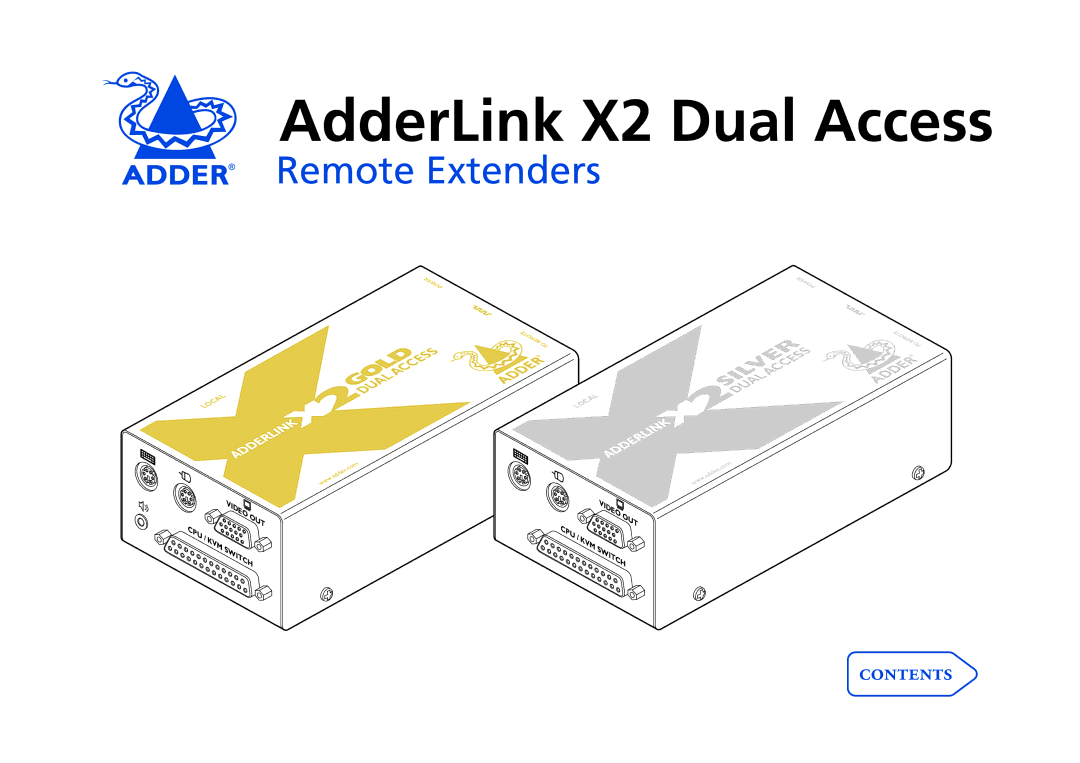 Adder Technology manual AdderLink X2 Dual Access,  