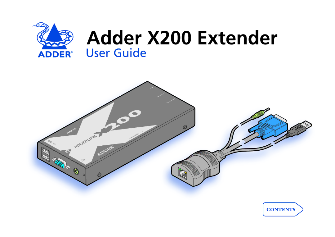 Adder Technology manual Adder X200 Extender 