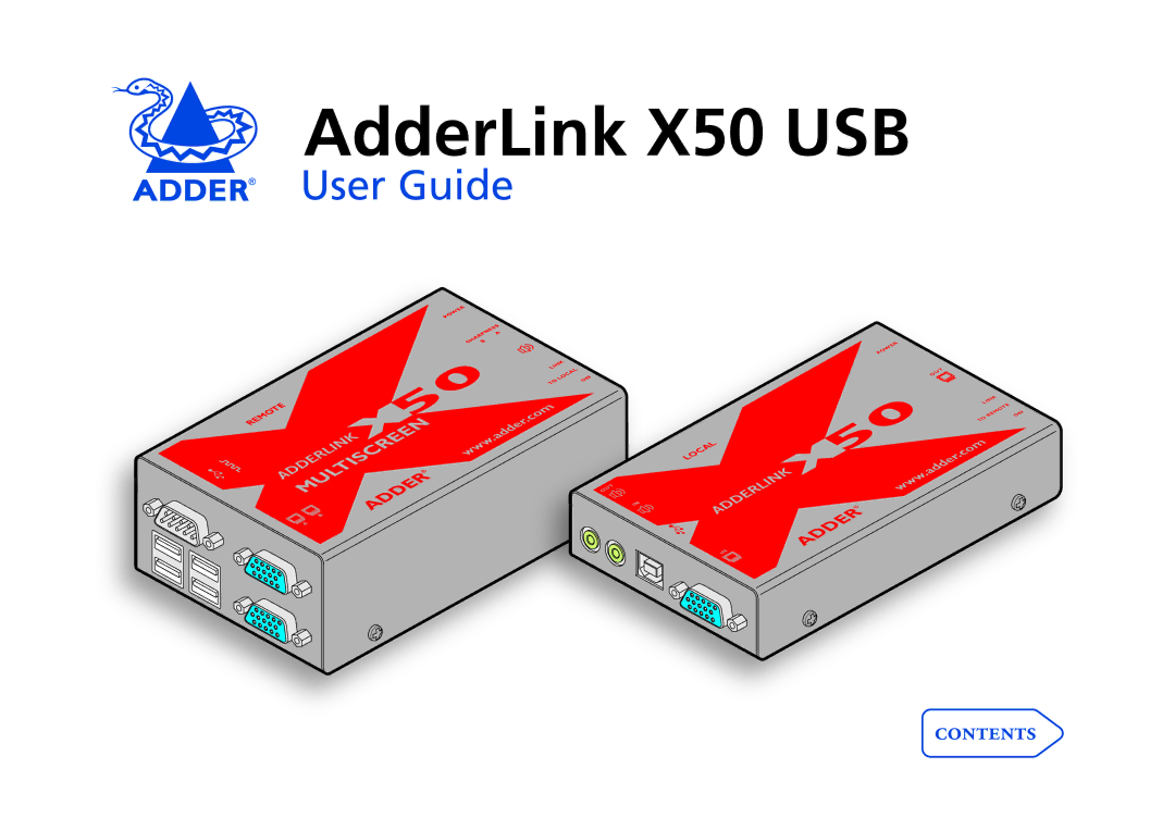 Adder Technology manual AdderLink X50 USB 