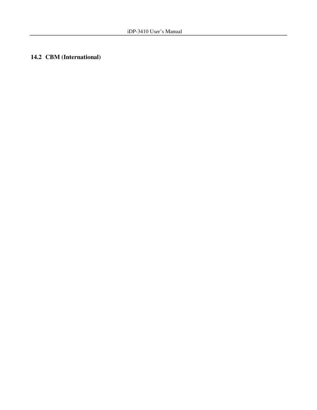 Addlogix iDP-3410 user manual CBM International 