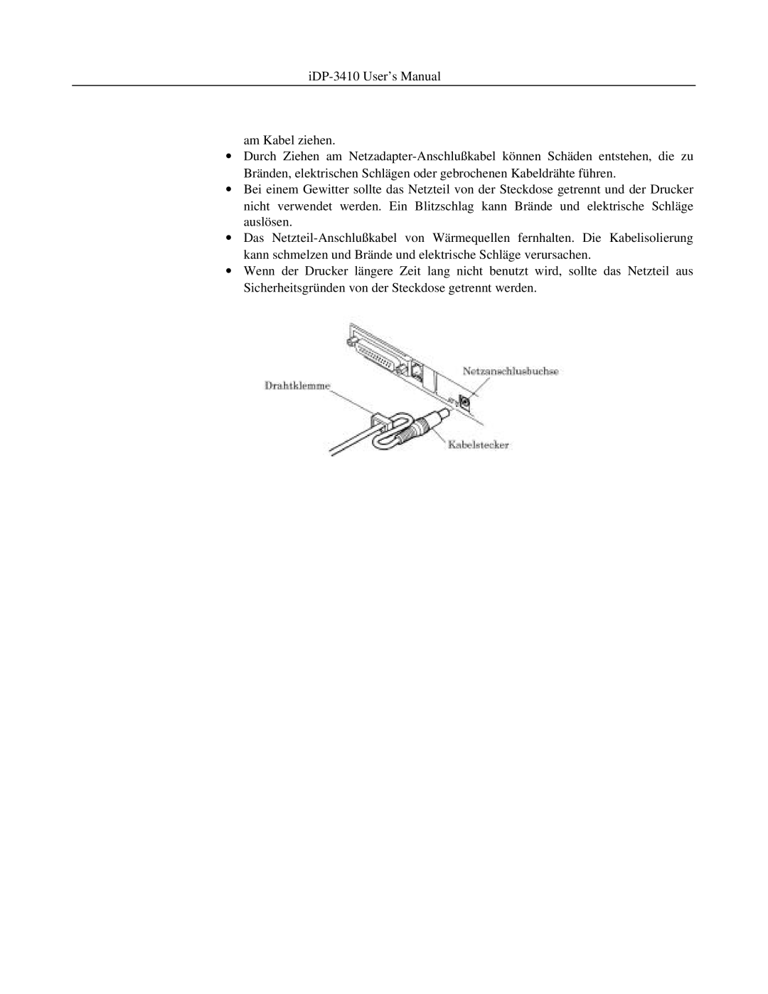 Addlogix iDP-3410 user manual 