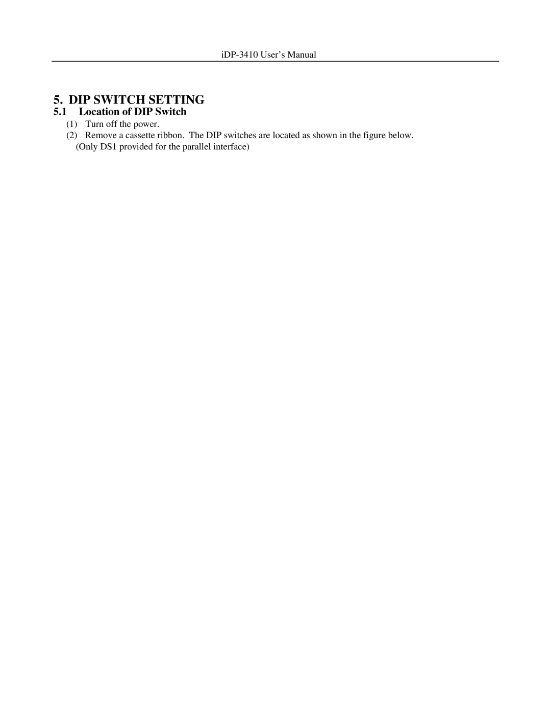 Addlogix iDP-3410 user manual DIP Switch Setting, Location of DIP Switch 