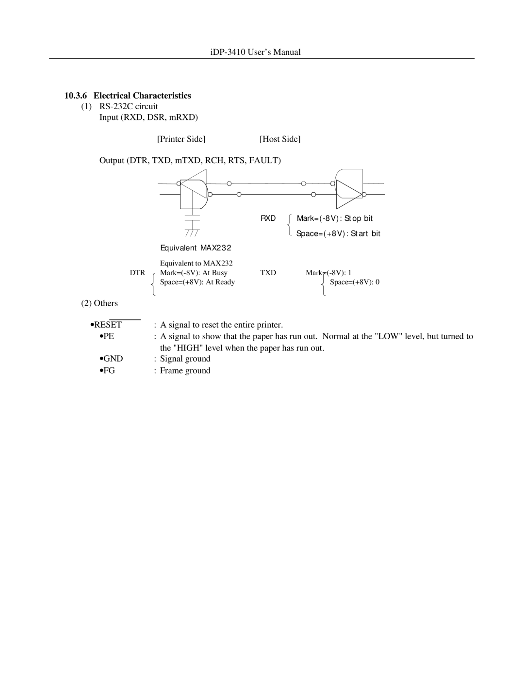 Addlogix iDP-3410 user manual ∙Reset, ∙Pe, ∙Gnd, ∙Fg 