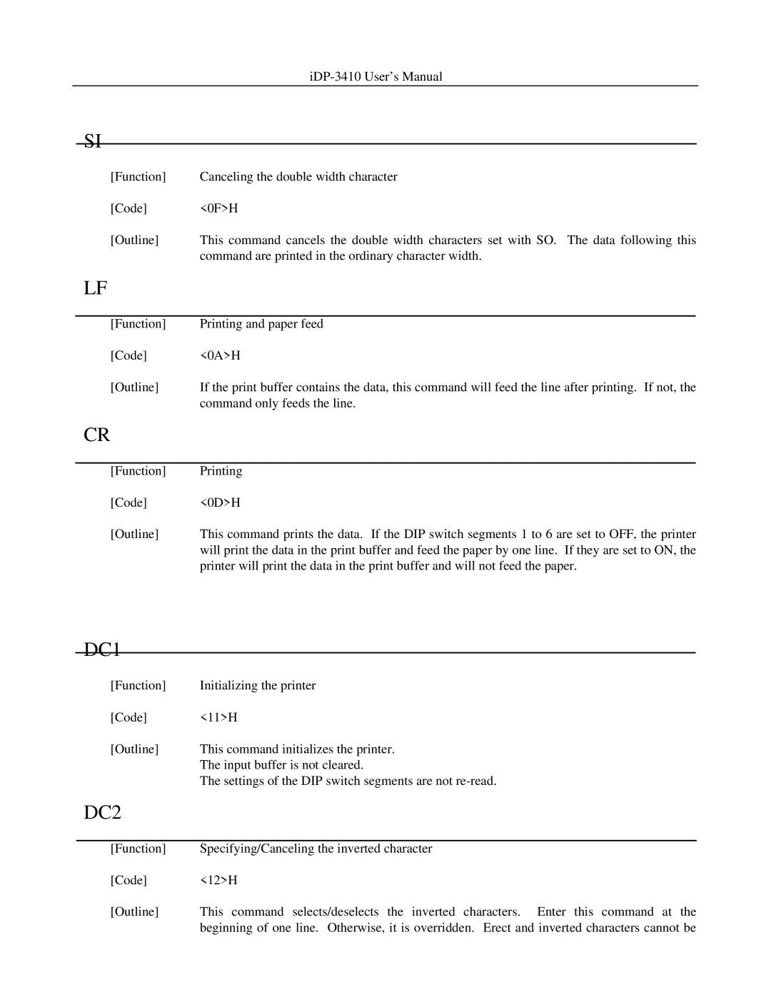 Addlogix iDP-3410 user manual DC1 