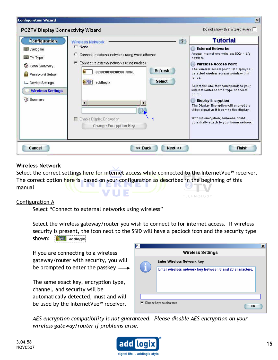 Addlogix IV-2020 user manual 04.58 NOV0507 