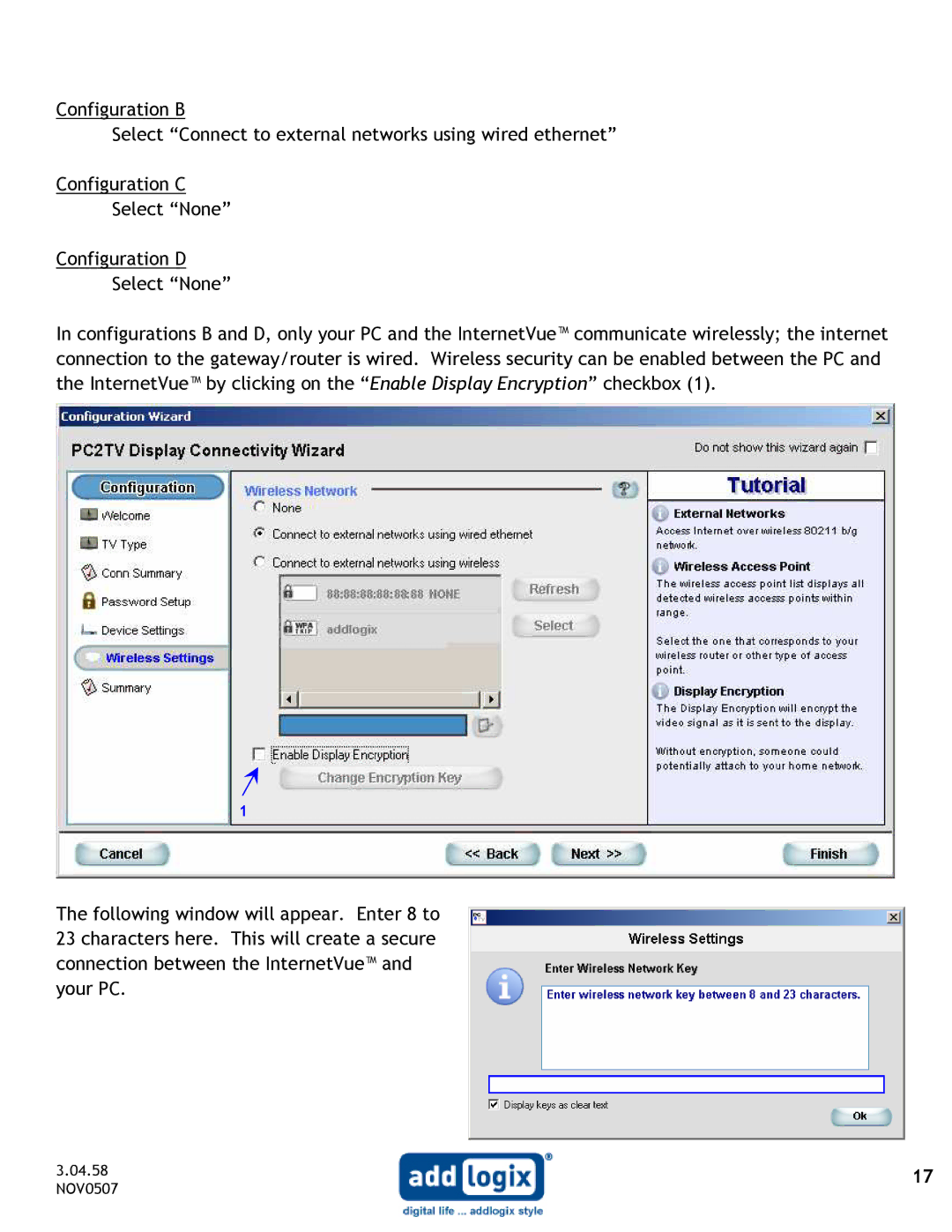 Addlogix IV-2020 user manual 04.58 NOV0507 