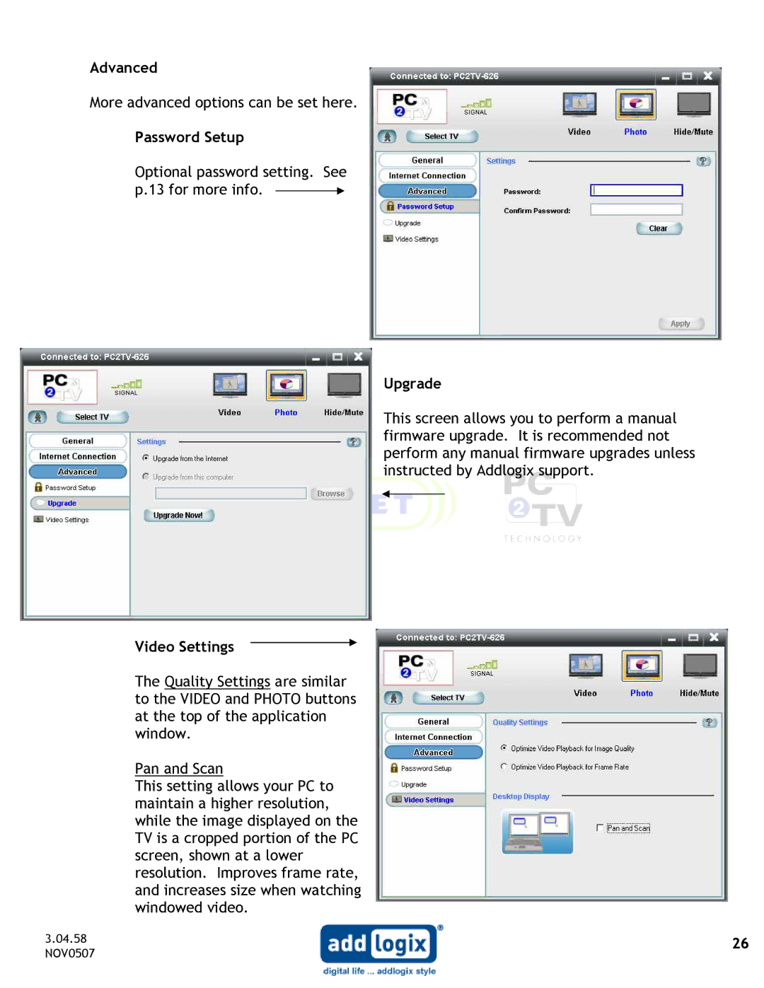 Addlogix IV-2020 user manual 04.58 NOV0507 