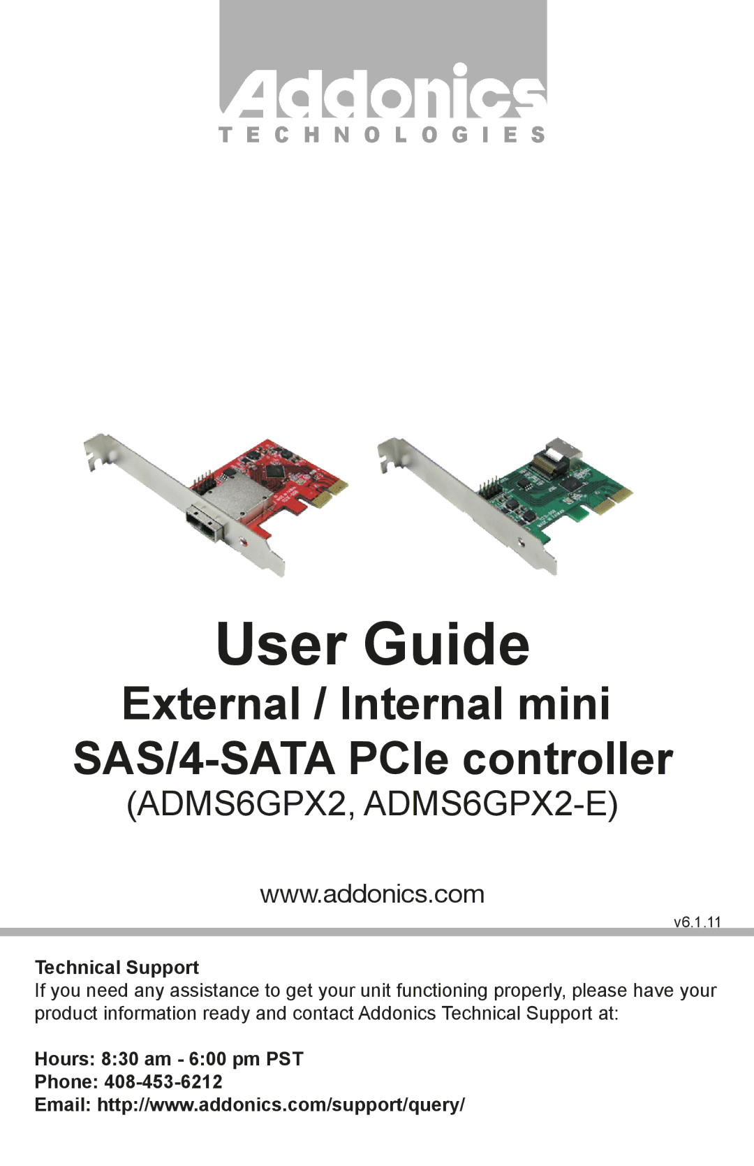 Addonics Technologies ADMS6GPX2-E manual User Guide 