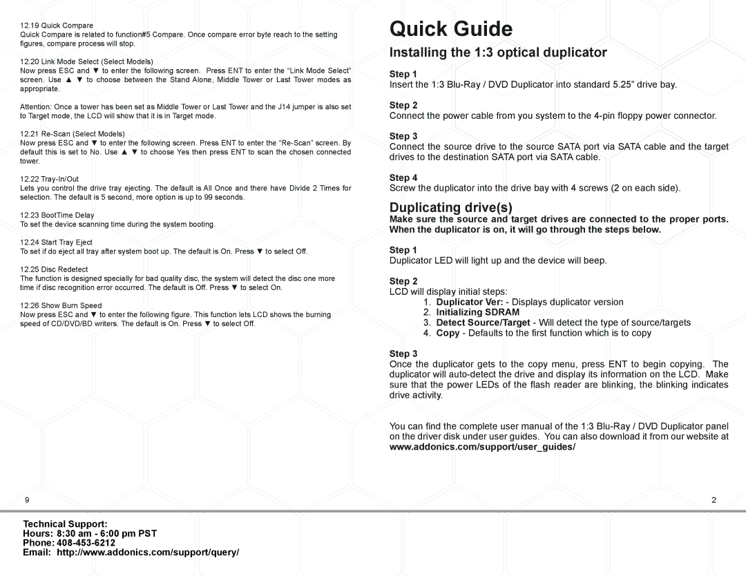 Addonics Technologies DDU3SAS manual Quick Guide, Step, Initializing Sdram 