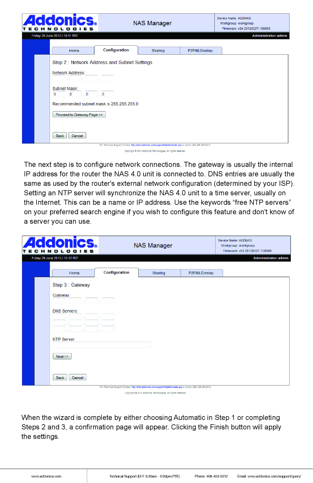 Addonics Technologies NAS40ESU manual Technical Support M-F 830am 600pm PST Phone 