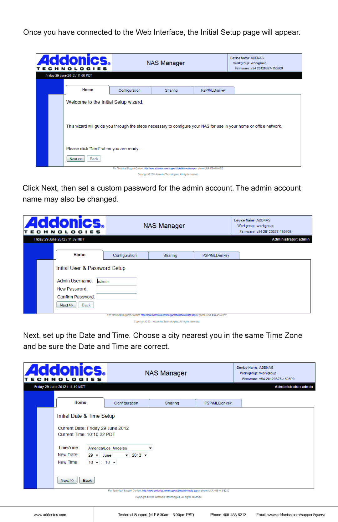 Addonics Technologies NAS40ESU manual Technical Support M-F 830am 600pm PST Phone 