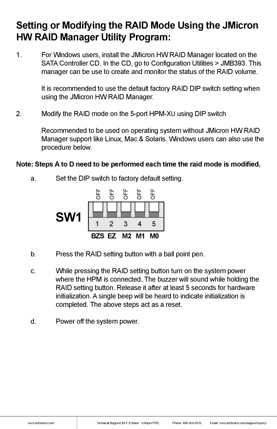 Addonics Technologies ST55HPMXU manual Bzs Ez, M2 M1 M0 