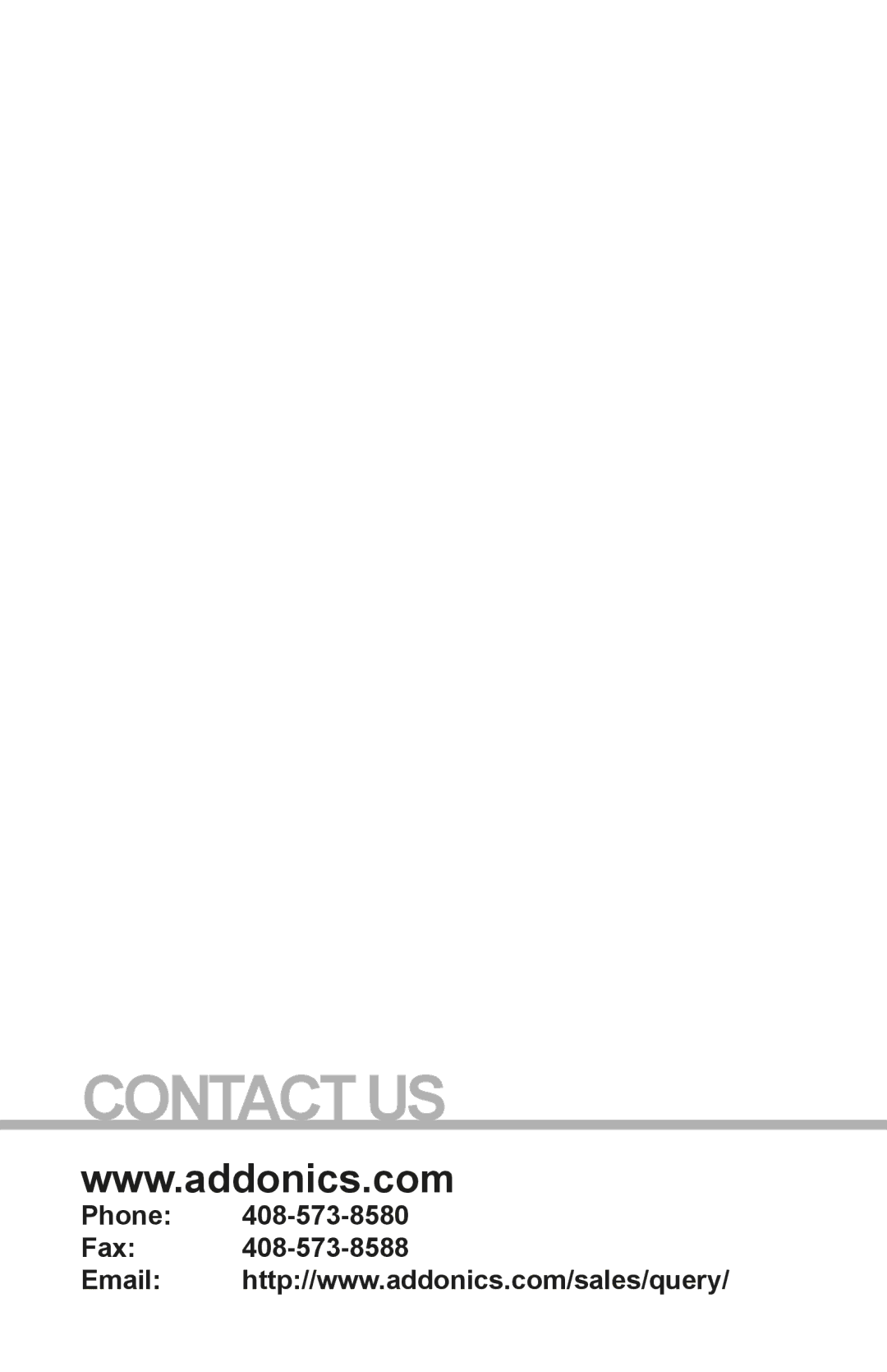 Addonics Technologies ST9BDVES manual Contact US 
