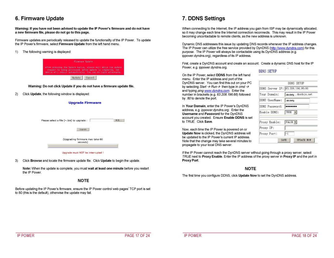 Addtron Technology 9258 quick start Firmware Update, Ddns Settings 