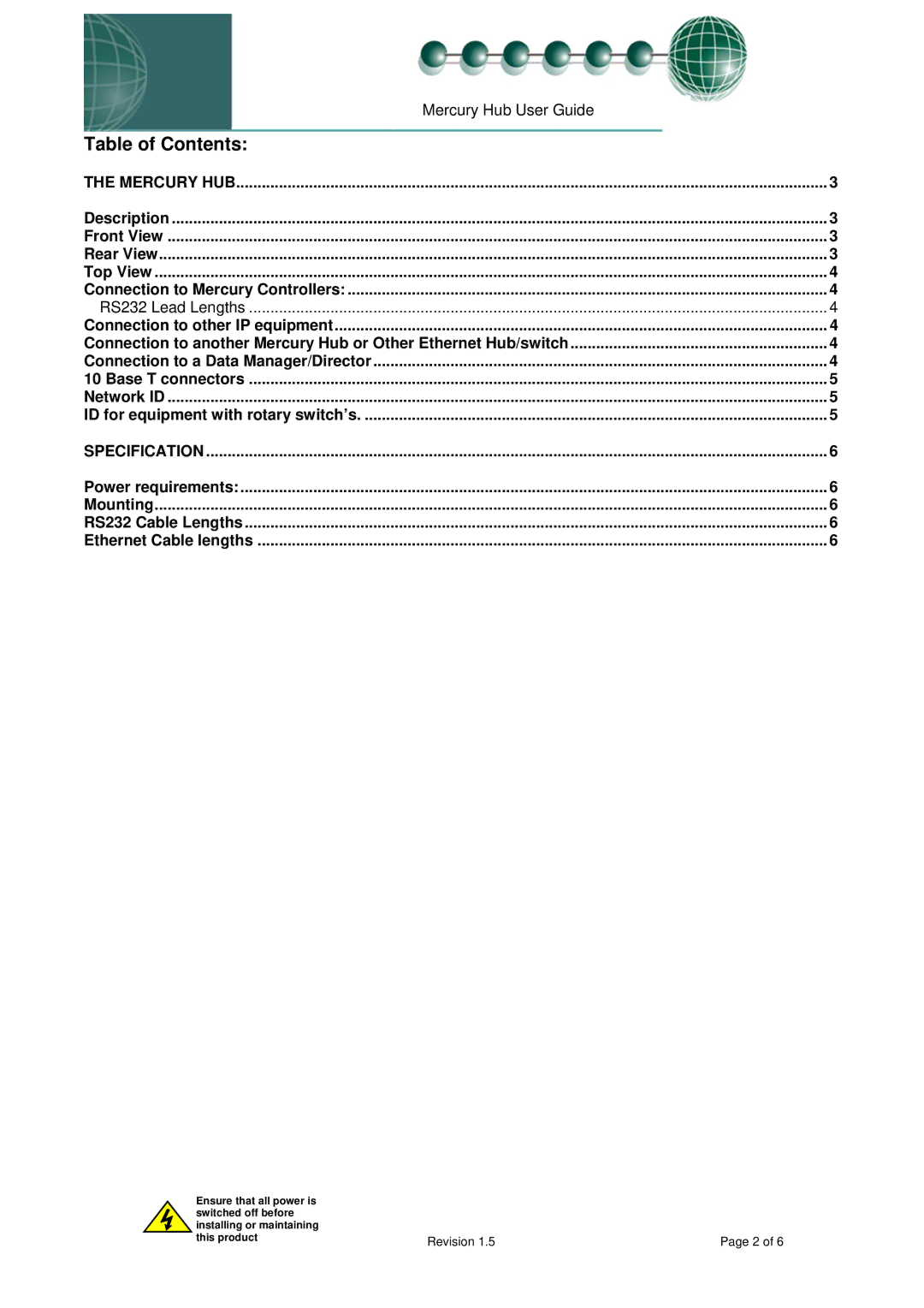 Addtron Technology PR0017, PR0018 manual Table of Contents 