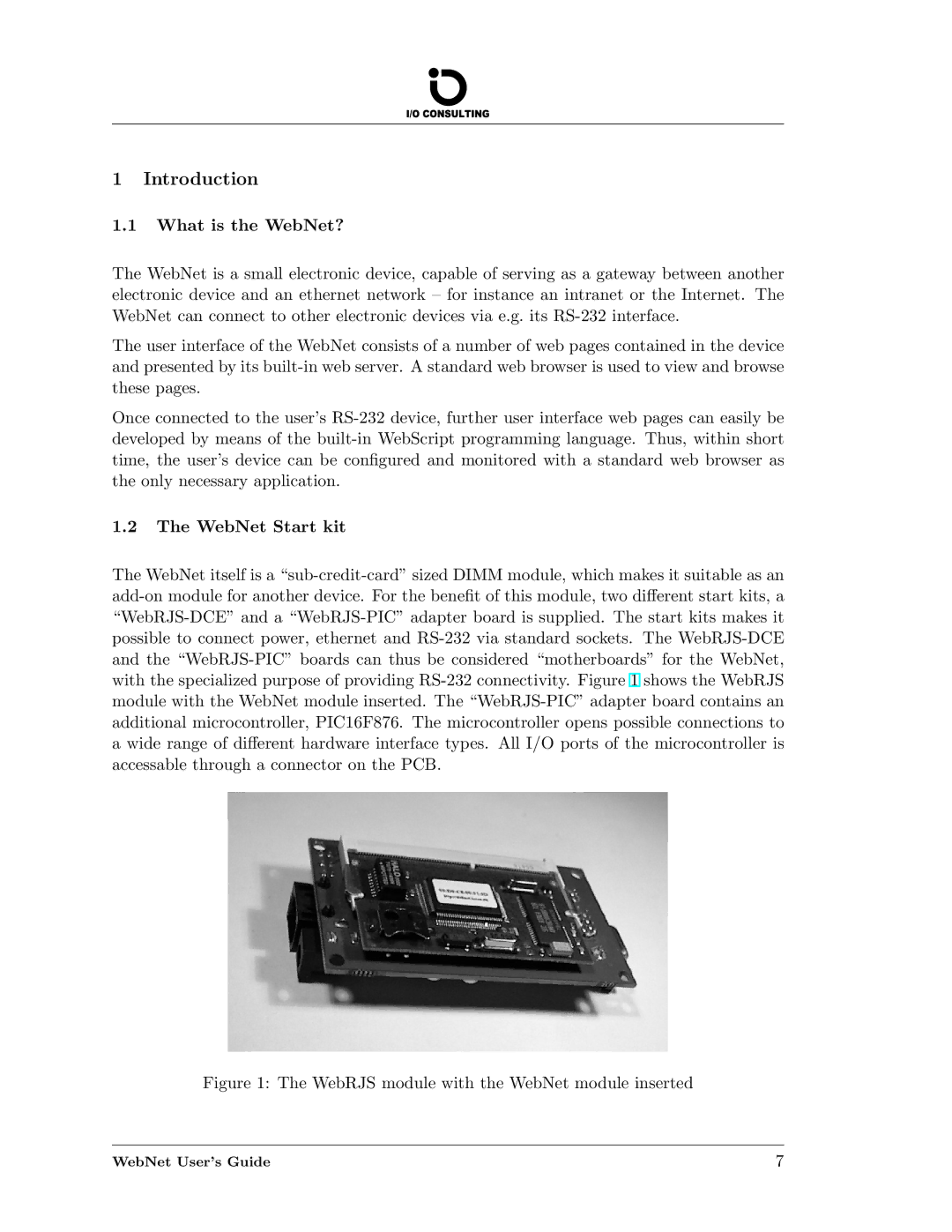 Addtron Technology manual Introduction, WebRJS module with the WebNet module inserted 