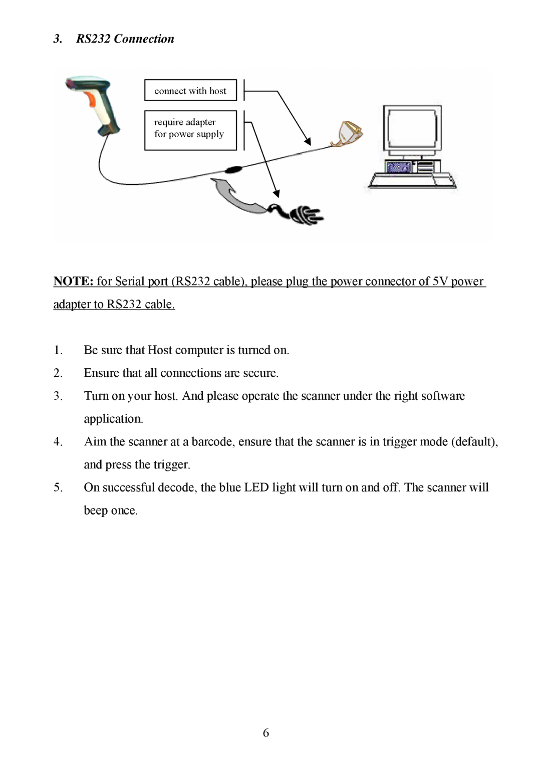 Adesso 3000 manual RS232 Connection 