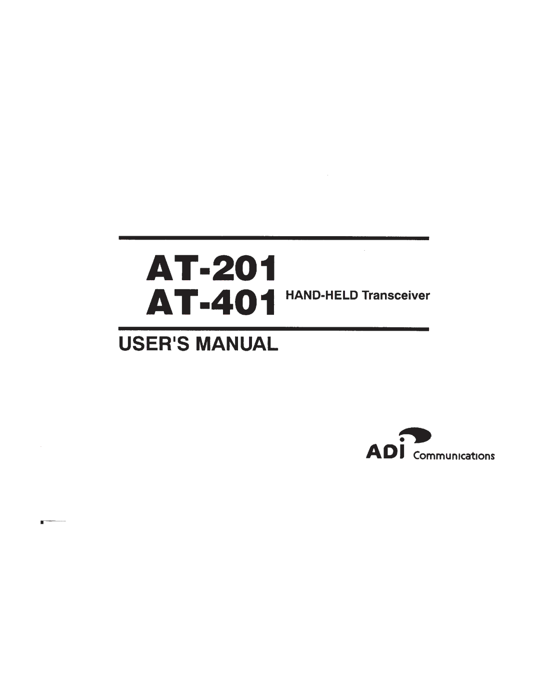 ADI Systems AT-201 manual 