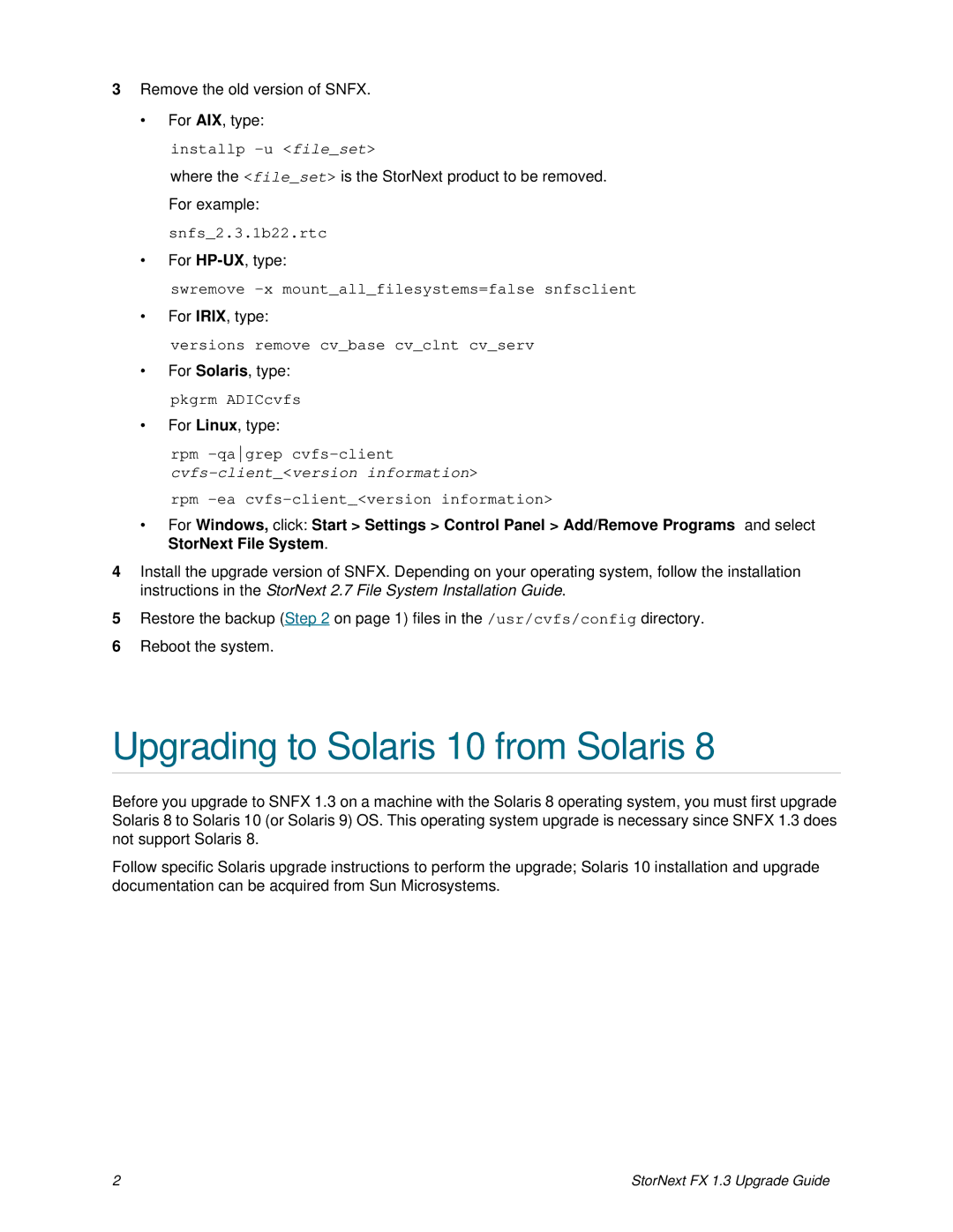 ADIC 1.3 manual Upgrading to Solaris 10 from Solaris 