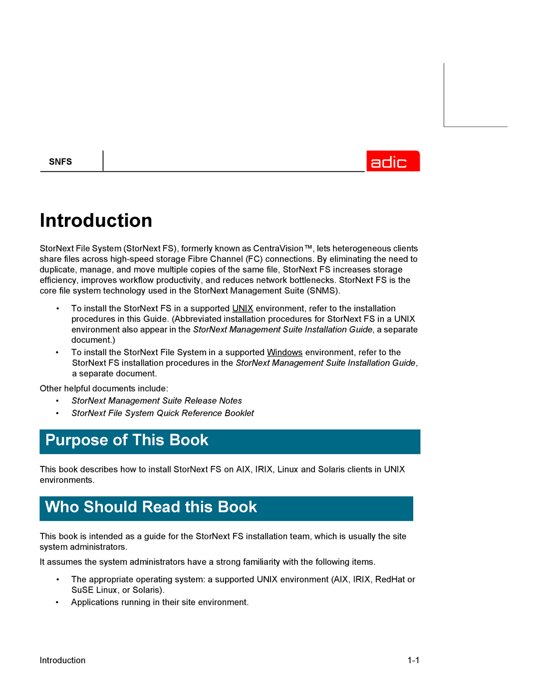 ADIC 2.2 manual Introduction 