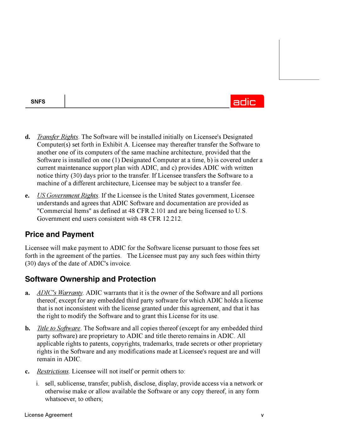 ADIC 2.2 manual Price and Payment 