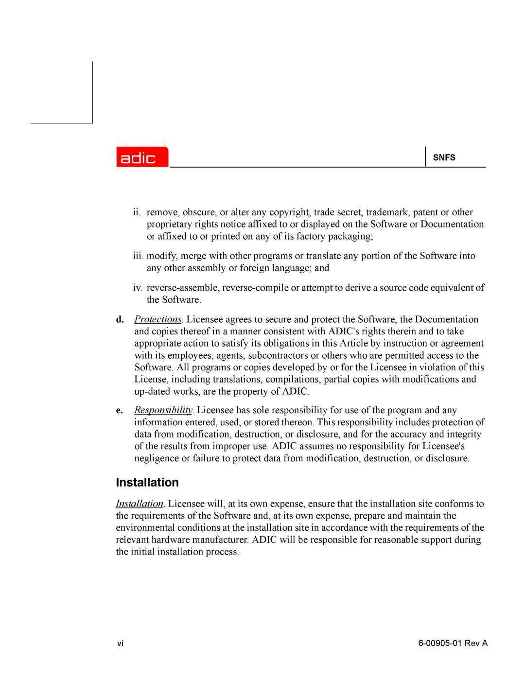 ADIC 2.2 manual Installation 