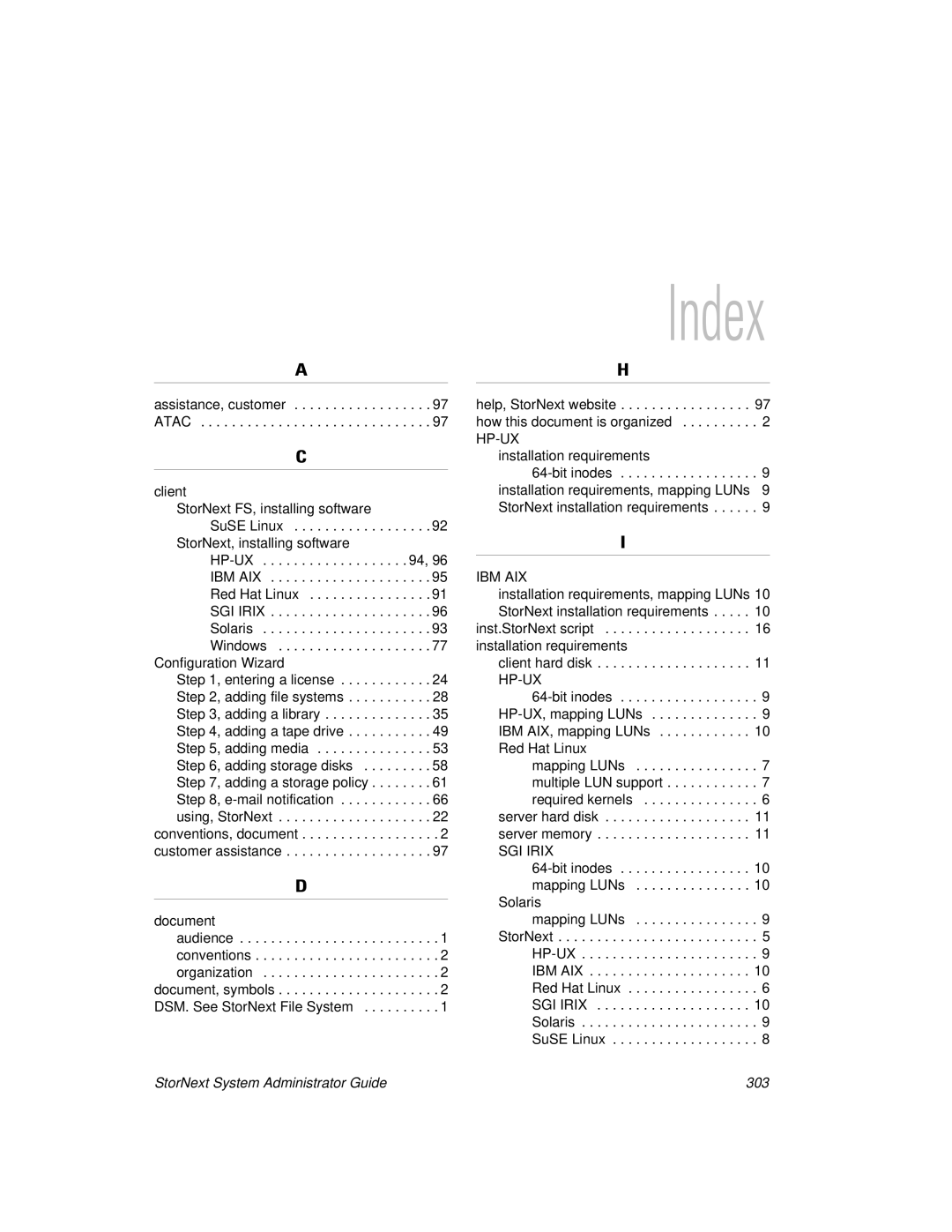 ADIC 2.8 manual Index 