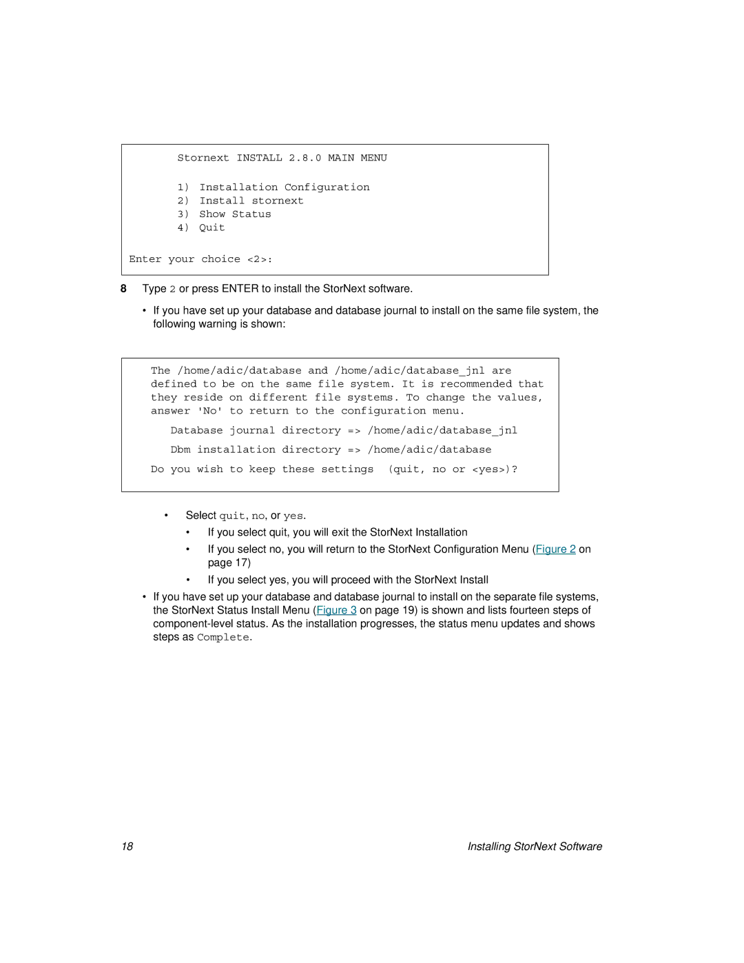 ADIC 2.8 manual Installing StorNext Software 