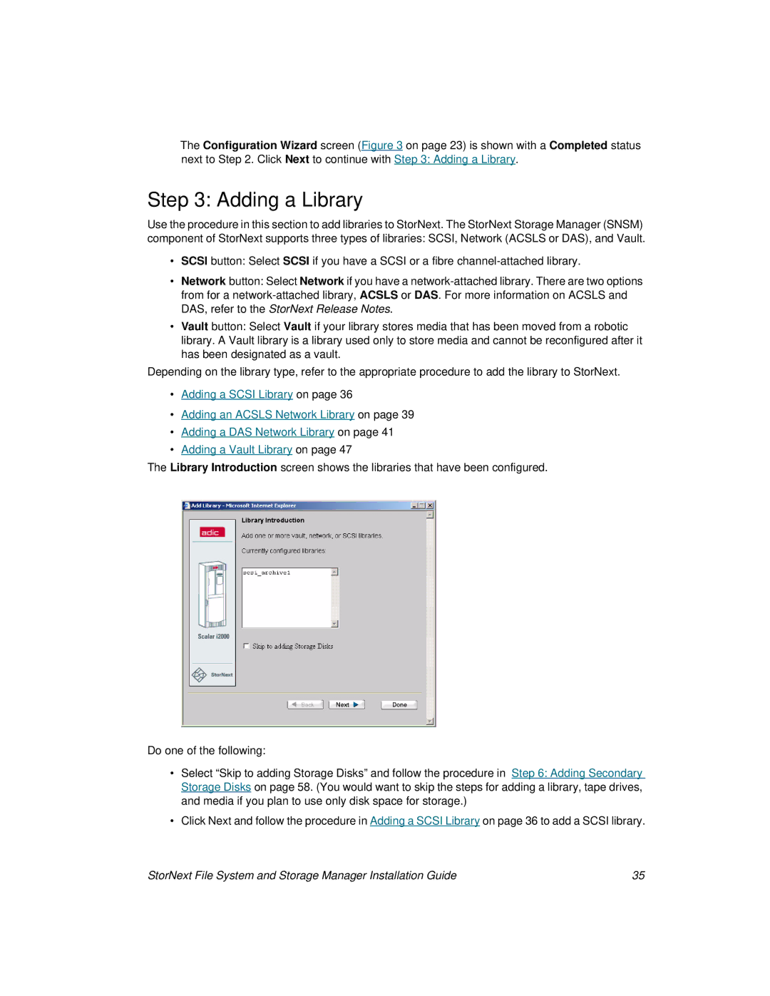 ADIC 2.8 manual Adding a Library 