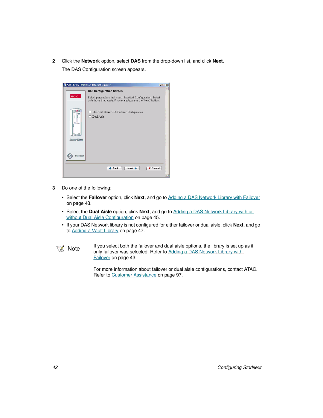 ADIC 2.8 manual Failover on 