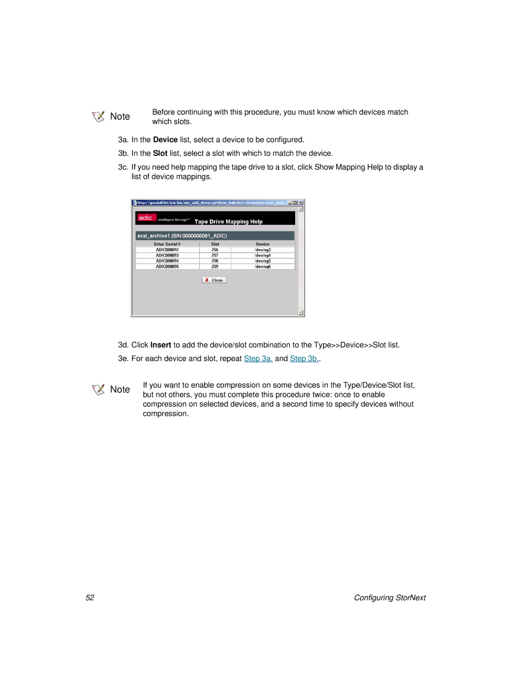 ADIC 2.8 manual Which slots 