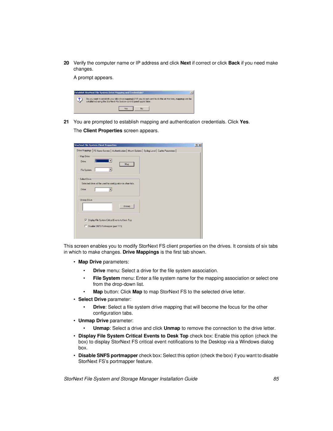 ADIC 2.8 manual Select Drive parameter, Unmap Drive parameter 