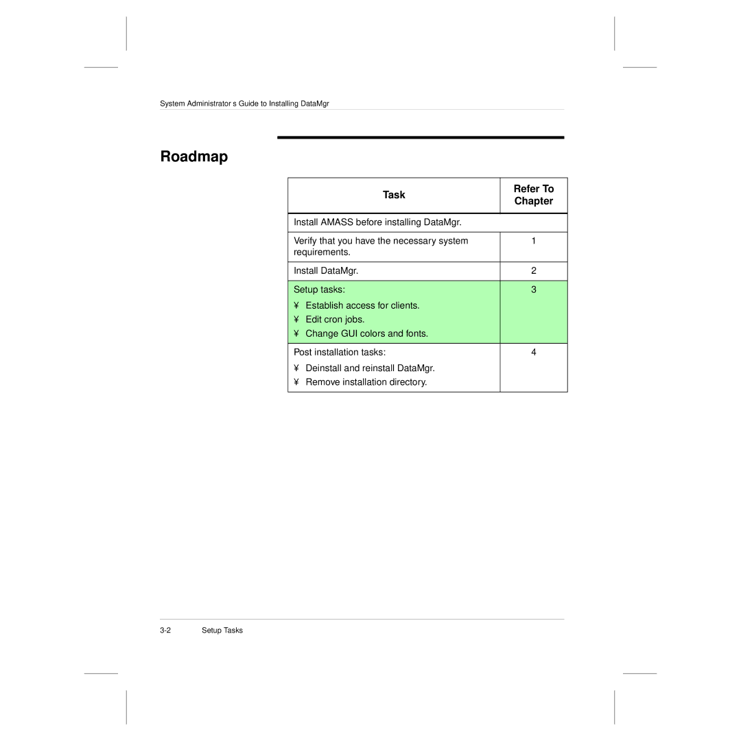 ADIC 3.5 manual Setup Tasks 