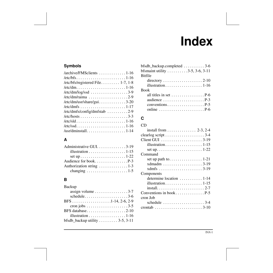 ADIC 3.5 manual Index 