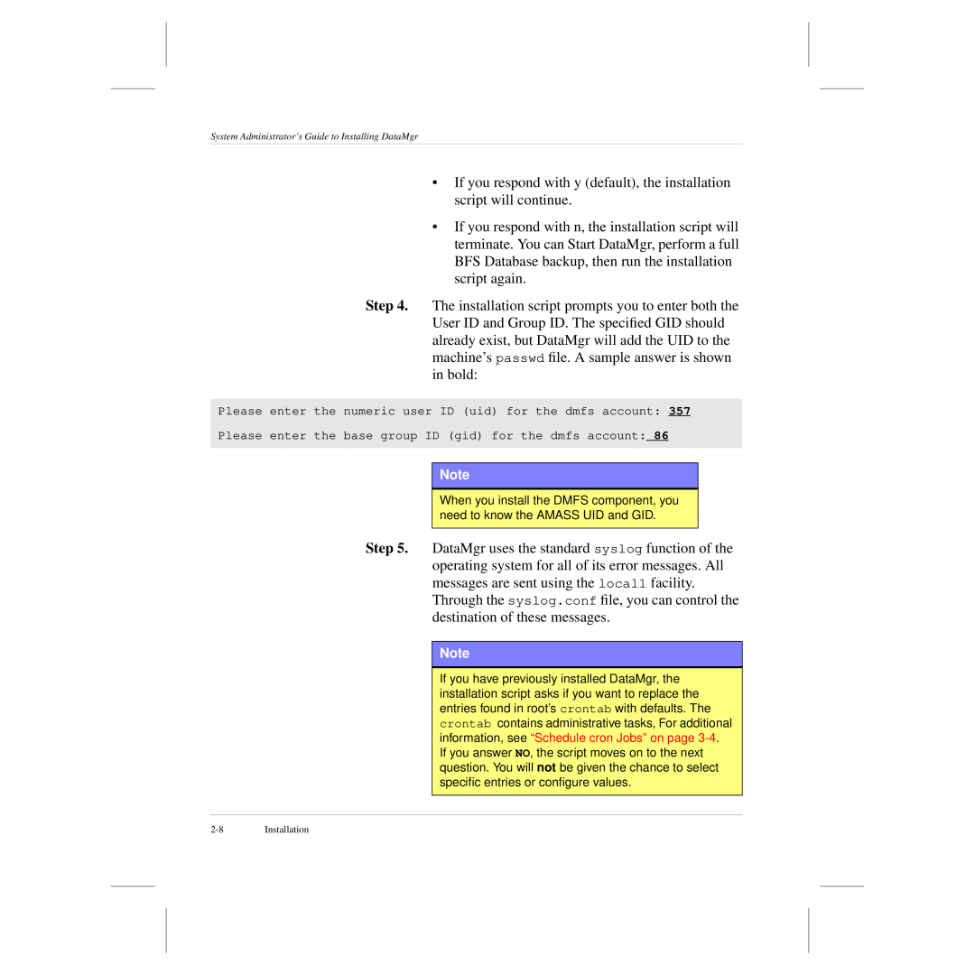 ADIC 3.5 manual 2-8Installation 
