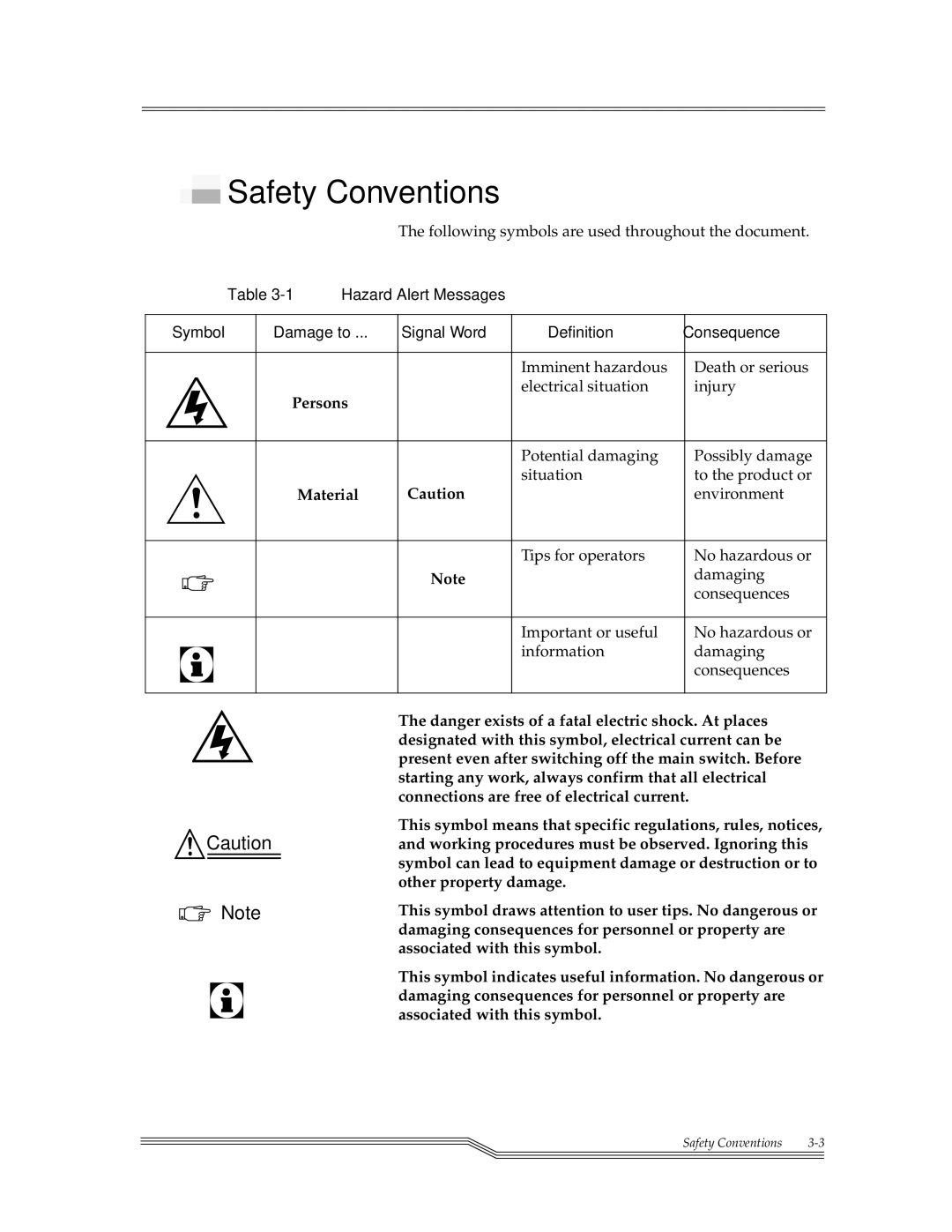 ADIC 7000DLT, 4000 installation and operation guide Safety Conventions, Symbol, Signal Word Definition Consequence 