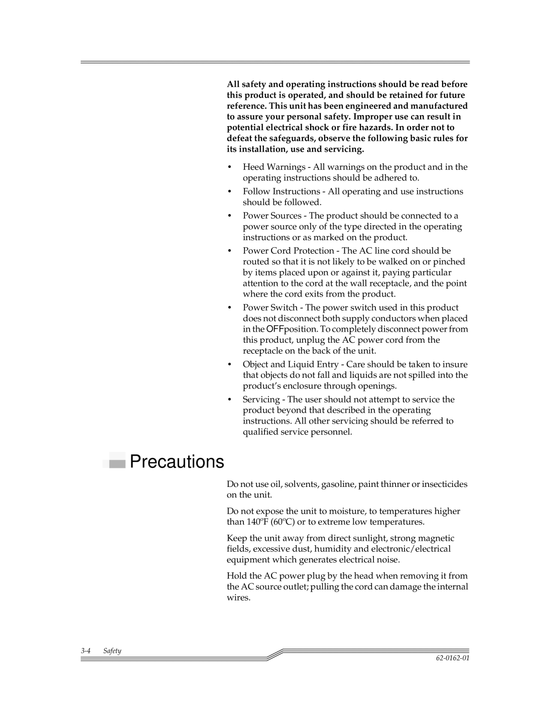 ADIC 4000, 7000DLT installation and operation guide Precautions 