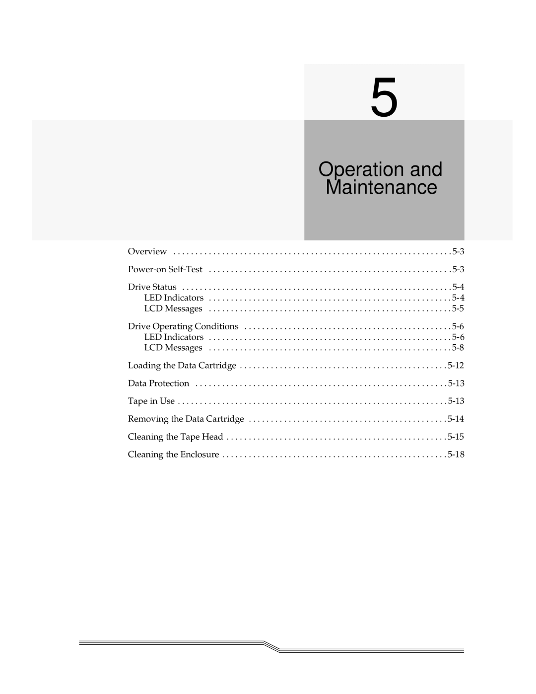 ADIC 7000DLT, 4000 installation and operation guide Operation Maintenance 