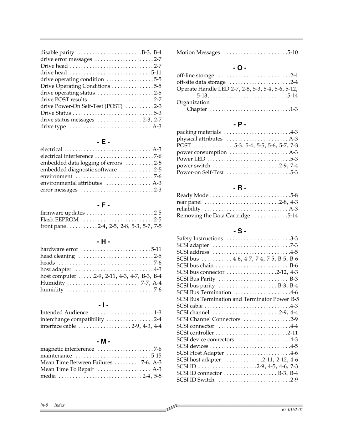 ADIC 4000, 7000DLT installation and operation guide Motion Messages 