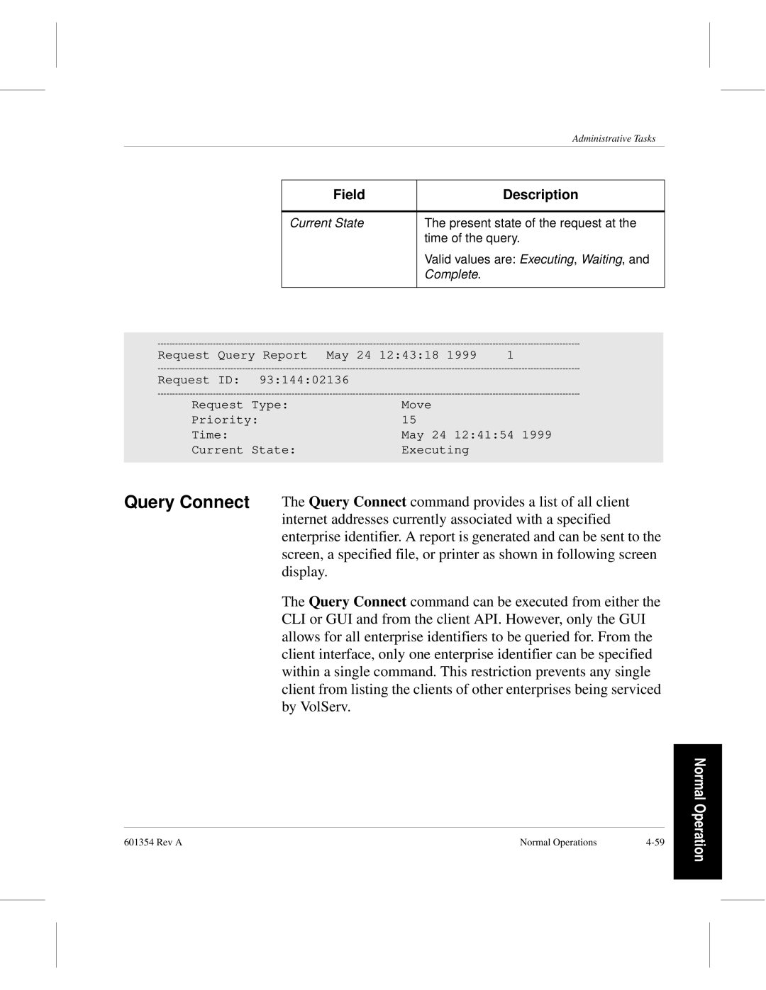 ADIC 601354 manual Query Connect 