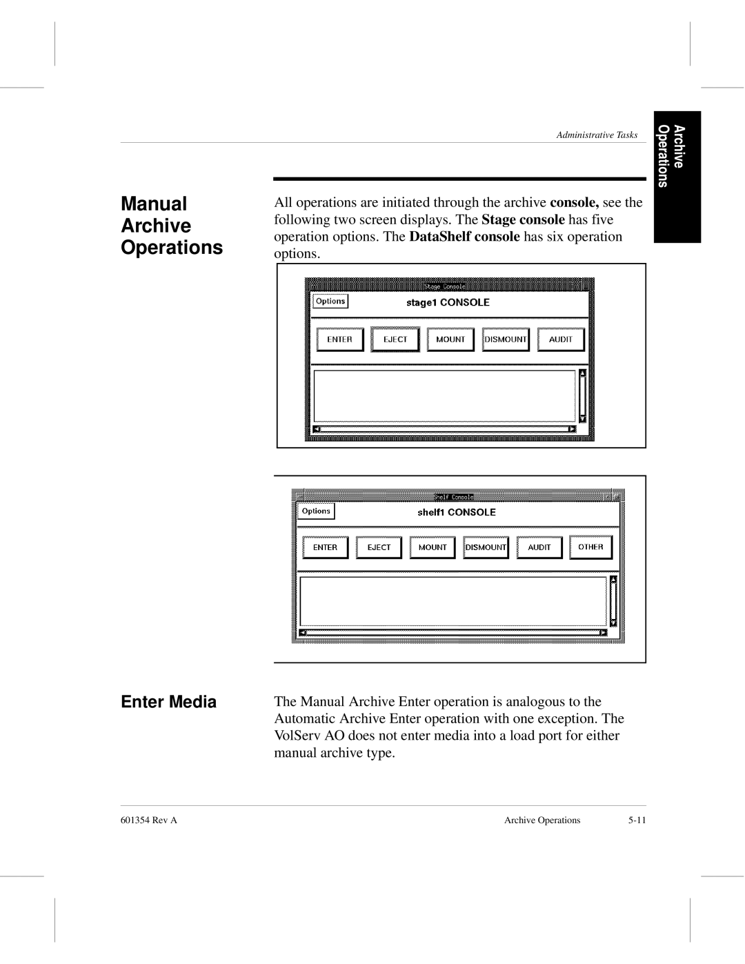 ADIC 601354 manual Manual, Archive 