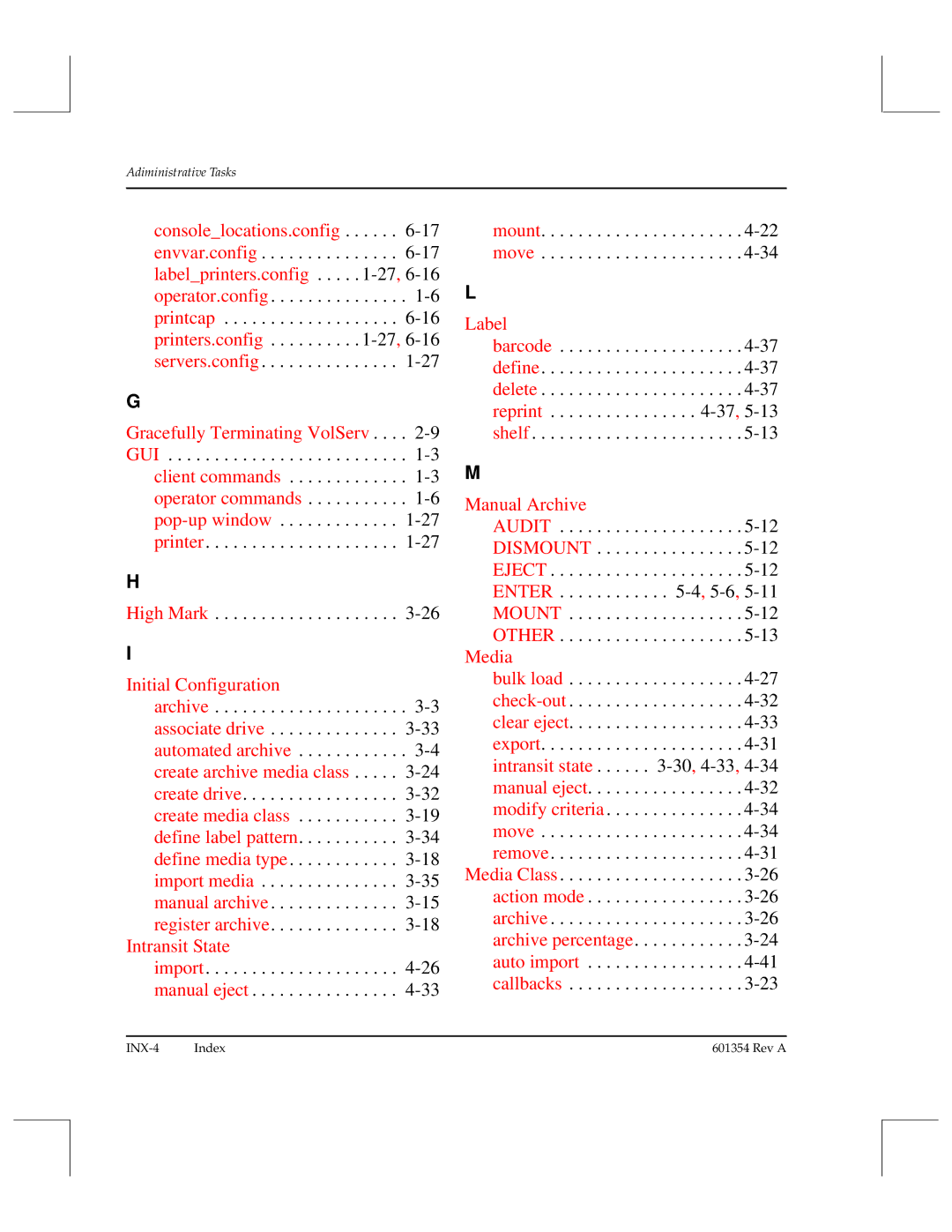 ADIC 601354 manual Intransit State 