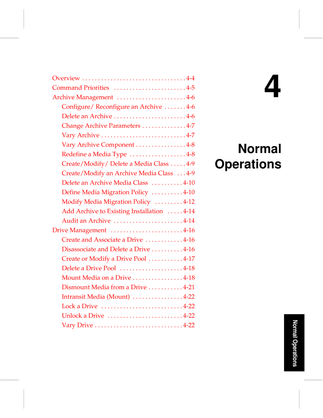 ADIC 601354 manual Normal Operations 