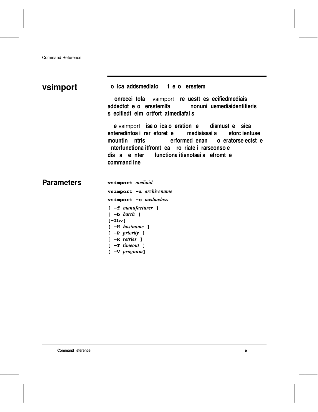 ADIC 601356 manual Vsimport 