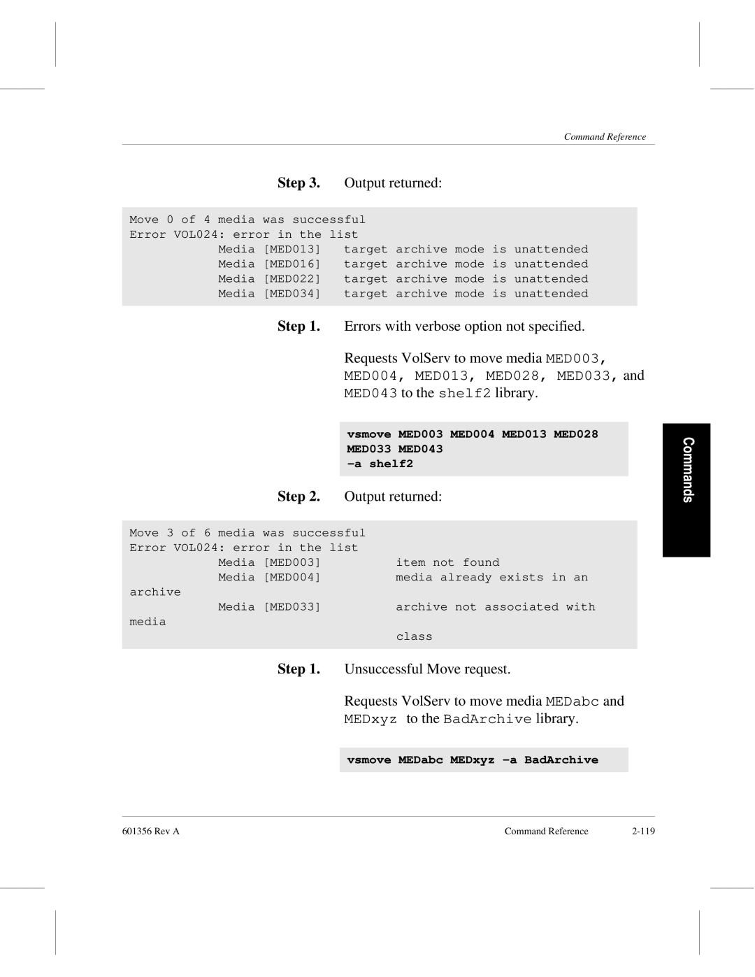 ADIC 601356 manual MED043 to the shelf2 library 